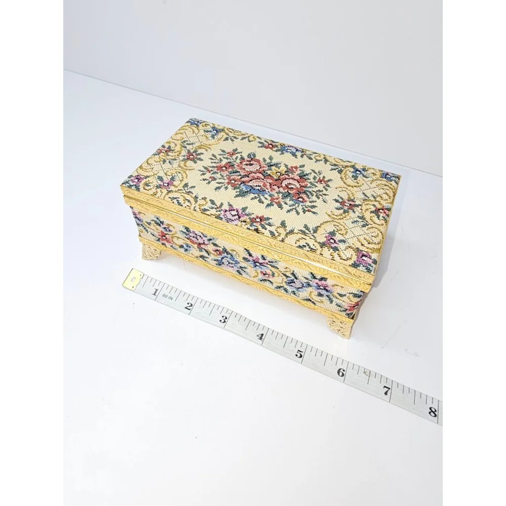Floral Tapestry Jewelry Box
